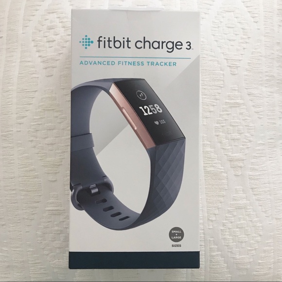 Fitbit, Inc. Accessories - Fitbit Charge 3, Blue Grey, Classic Band